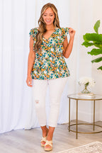 Encouraging Words Top, Teal