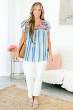 Wir fördern Sie Top, Teal Multi