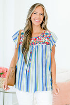 Wir fördern Sie Top, Teal Multi