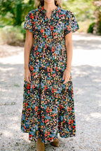 Endless Time Maxi Dress, Black Floral