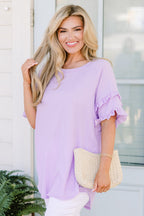 Enjoying The Day Top, Lavender