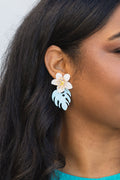 Enjoying The Waves Earrings, Blue