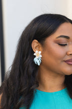 Enjoying The Waves Earrings, Blue