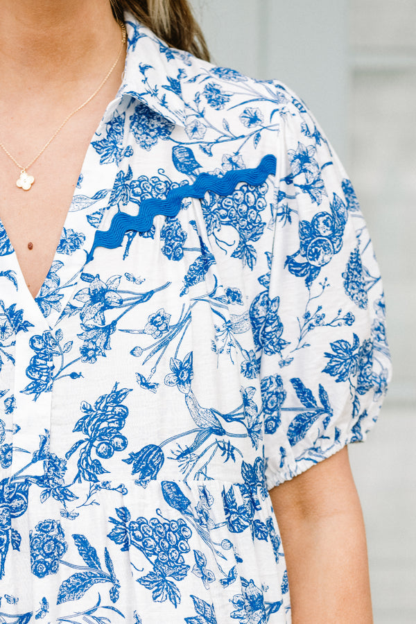 Escape Reality Kleid, blaue Toile
