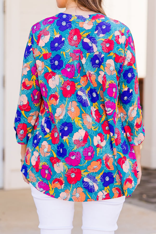 Estate Stepping Top, Teal