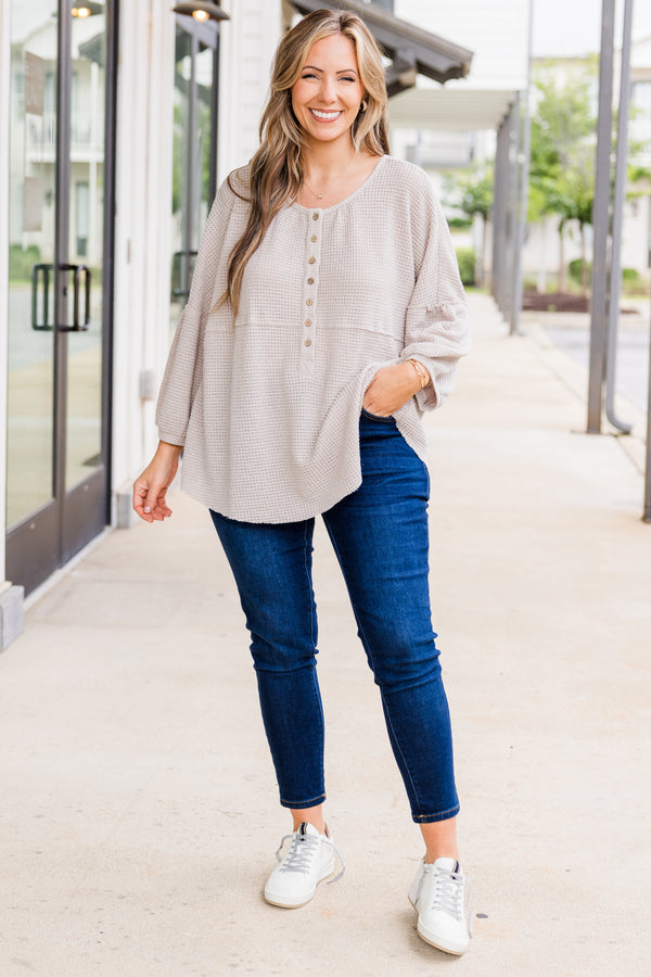 Eternal Embrace Top, Beige