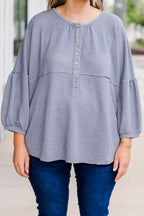Top "Ewige Umarmung", Grau