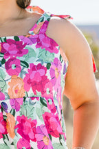 Ethereal Blossom Dress, Pink Multi