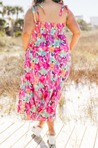 Ethereal Blossom Dress, Pink Multi