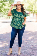 Evergreen Trees Top, Deep Green