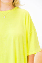 Alltags-Essential-T-Shirt, Neongrün