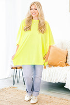 Alltags-Essential-T-Shirt, Neongrün
