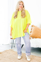 Alltags-Essential-T-Shirt, Neongrün