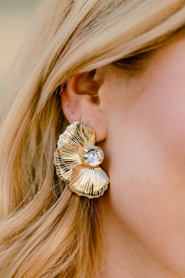 Everywhere With Me Earrings, Gold