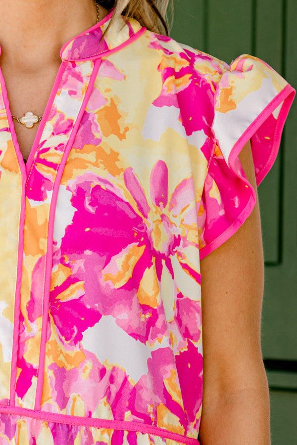 Eyes Like Oceans Dress, Pink