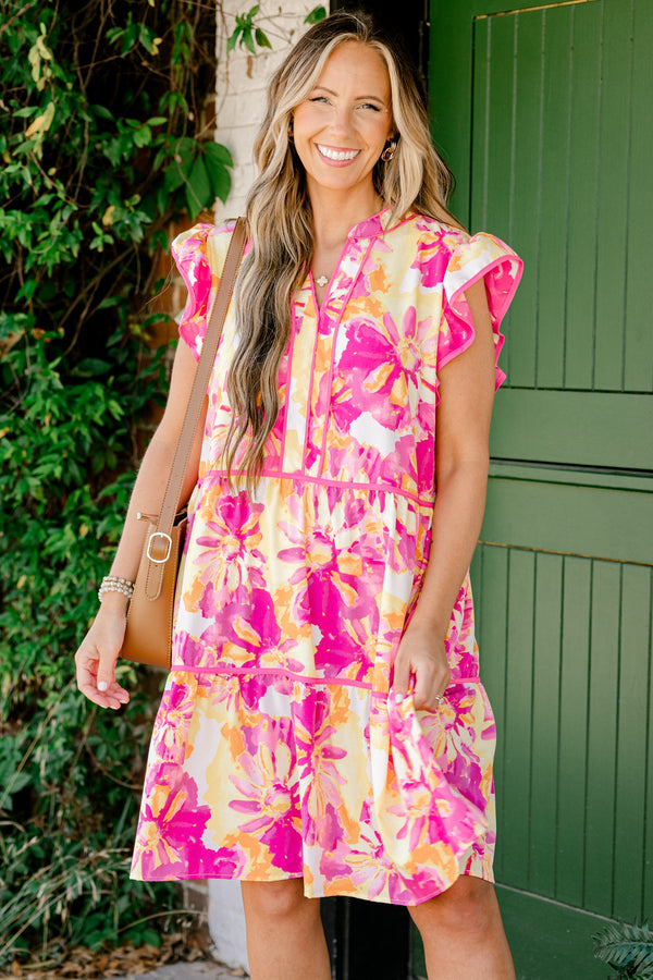 Eyes Like Oceans Dress, Pink