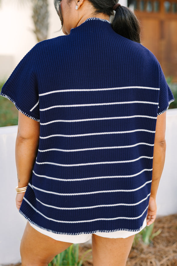 Eyes On You Pullover, Marineblau