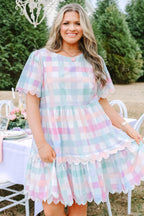 Hummingbird's Haven Dress, Plaid Multi