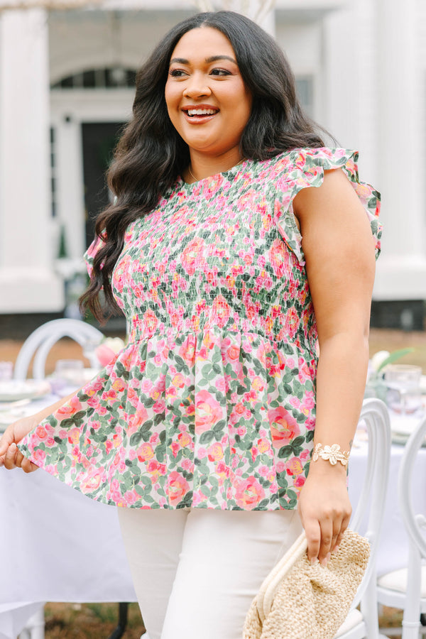 Well Within Top, Pink Floral
