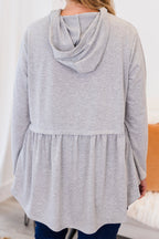 Cozy Geo Hoodie, Gray