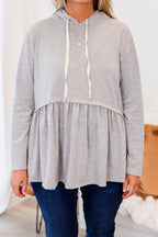 Cozy Geo Hoodie, Gray