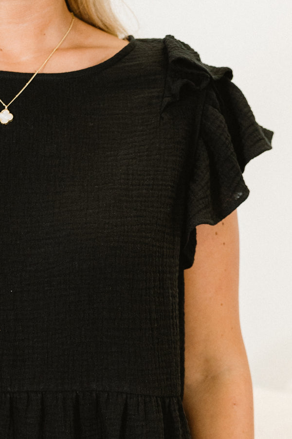 Soft Spot For You Top, Black