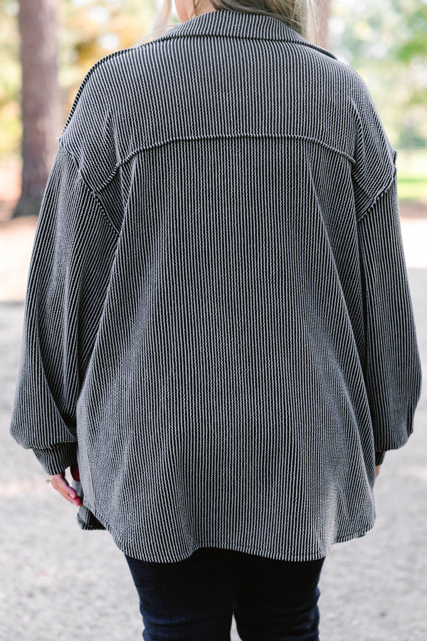 Same For Me Shacket, Anthrazit