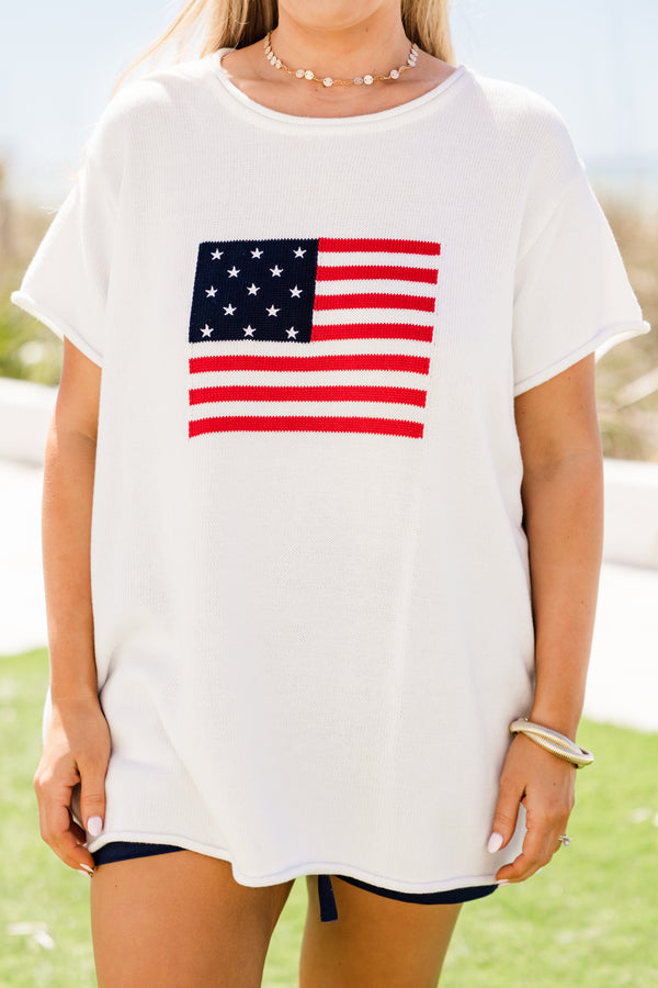 Freedom-Pullover, Weiß