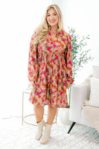 Fabulous Florals Kleid, Mocca Multi