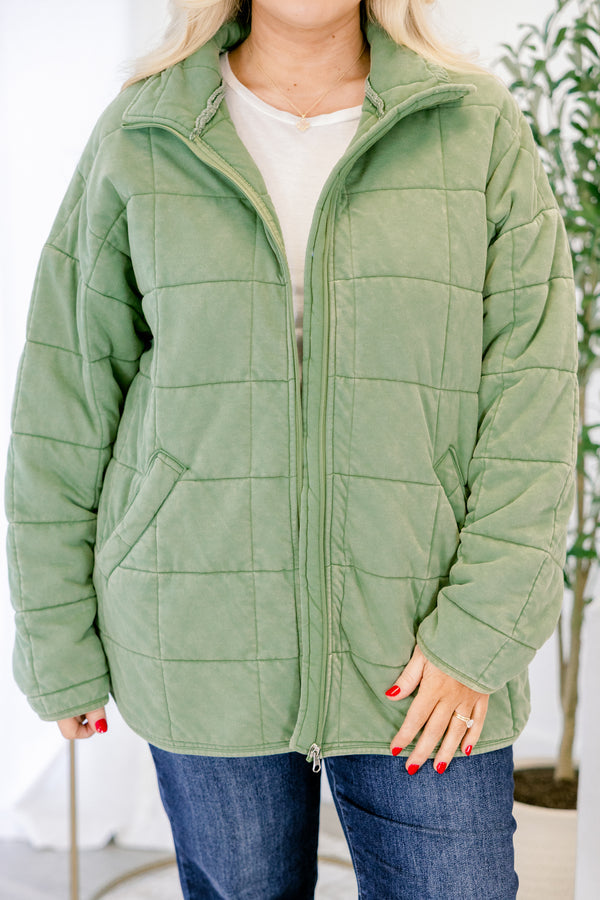 Faded Memories Jacket, Olive