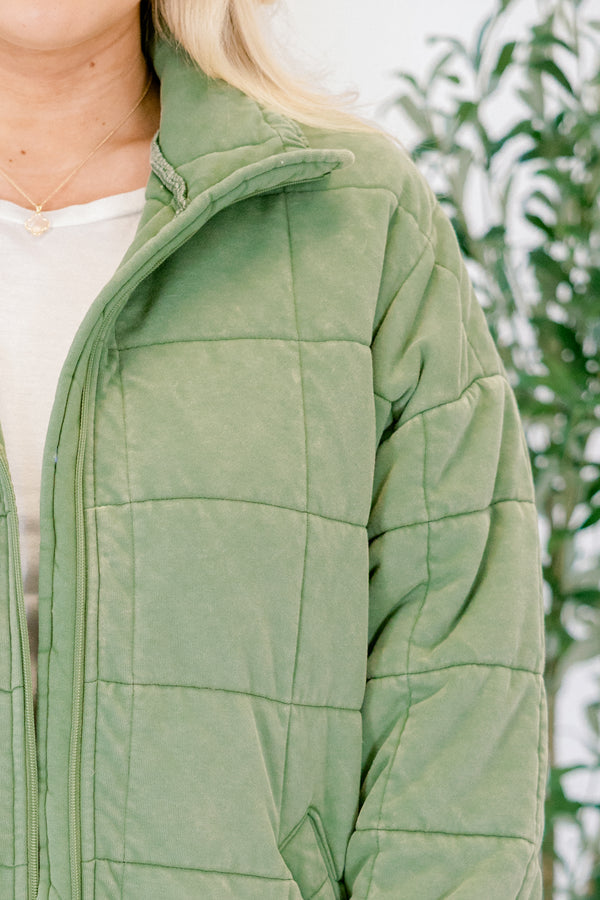 Faded Memories Jacket, Olive