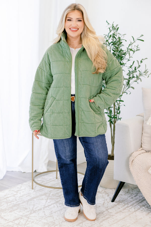 Faded Memories Jacket, Olive