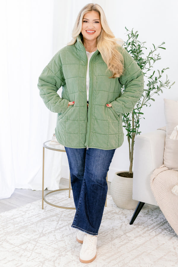 Faded Memories Jacket, Olive