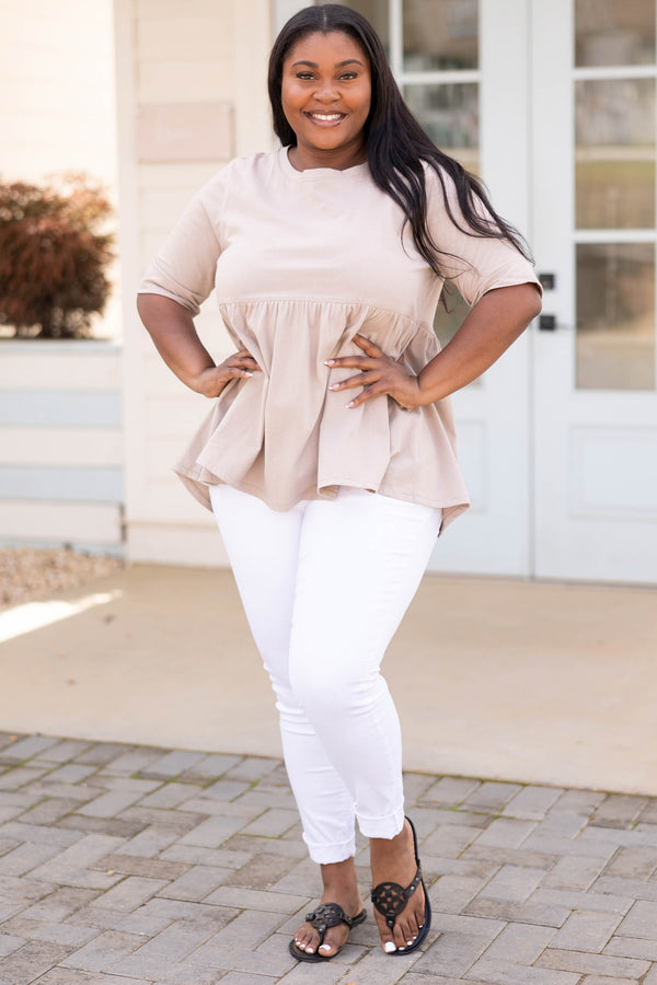 Fearless Soul Top, Ash Mocha
