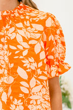 Feel It In The Air Top, Orange