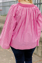 Free Like The Wind Top, Pink Stripe