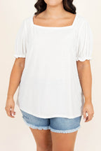 Feeling Ruched Top, Off-White