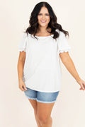 Feeling Ruched Top, Off-White