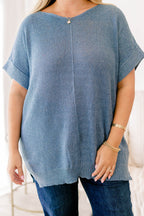 Strickpullover „Feels Like The Moment“, Dusty Blue