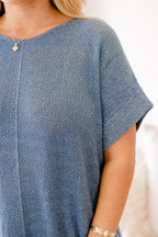 Strickpullover „Feels Like The Moment“, Dusty Blue