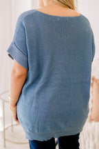 Strickpullover „Feels Like The Moment“, Dusty Blue