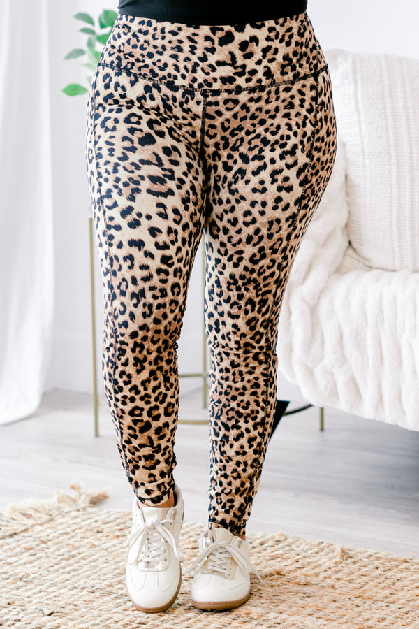 Fiercely On Point Leggings, Brown