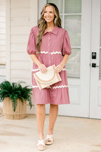 Fiery Hearts Dress, Mauve