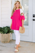 Filled With Happiness Top, Fuchsia