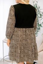Find Love Again Kleid, Schwarzer Leopard