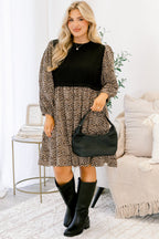 Find Love Again Kleid, Schwarzer Leopard