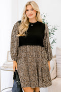 Find Love Again Kleid, Schwarzer Leopard