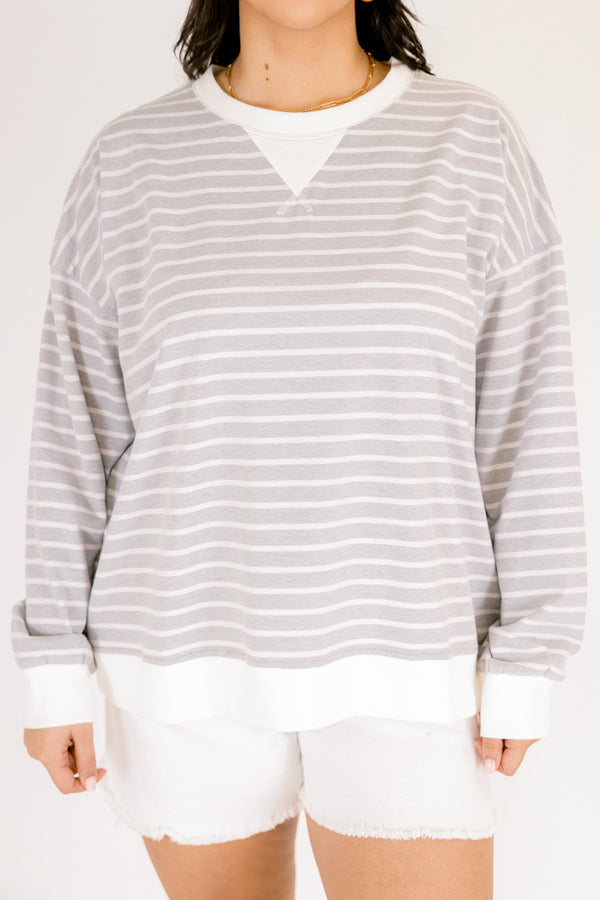 Fireside Feels Pullover, Heather Grey