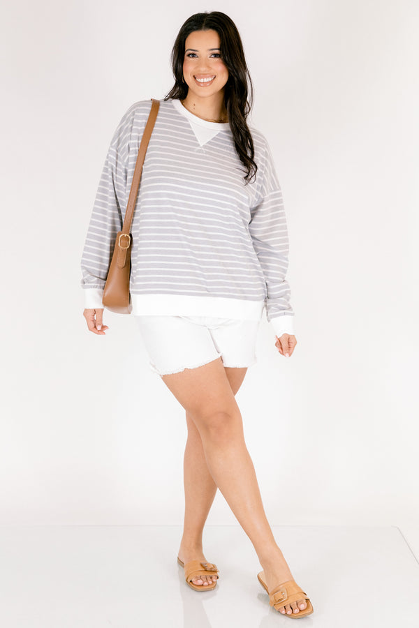 Fireside Feels Pullover, Heather Grey