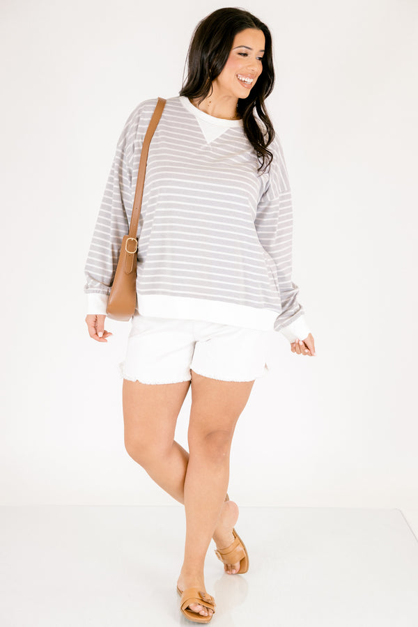 Fireside Feels Pullover, Heather Grey